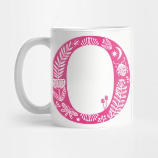 Letter O Hot Pink Mug